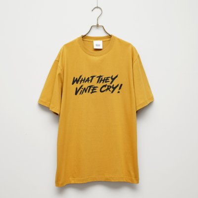 画像1: BOUNCE ORIGINAL｜バウンスオリジナル "WHAT THEY VINTE CRY." II S/S TEE｜YELLOW