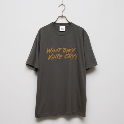 画像1: BOUNCE ORIGINAL｜バウンスオリジナル "WHAT THEY VINTE CRY." II S/S TEE｜CH.GRAY