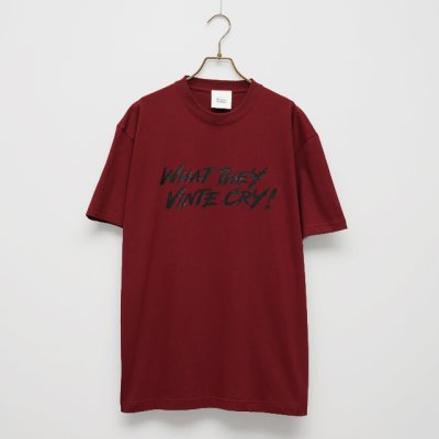 画像1: BOUNCE ORIGINAL｜バウンスオリジナル "WHAT THEY VINTE CRY." II S/S TEE｜WINE