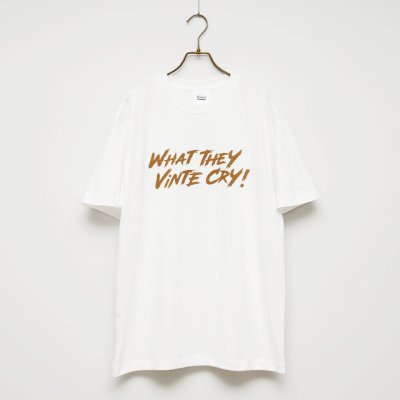 画像1: BOUNCE ORIGINAL｜バウンスオリジナル "WHAT THEY VINTE CRY." II S/S TEE｜VANILLA