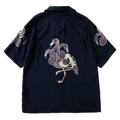 画像1: NEXUSVII.｜HAWAIIAN SHIRT FRAMINGO｜NAVY