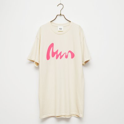 画像1: BOUNCE ORIGINAL｜バウンスオリジナル "TESOI" S/S TEE｜NATURAL×N.PINK