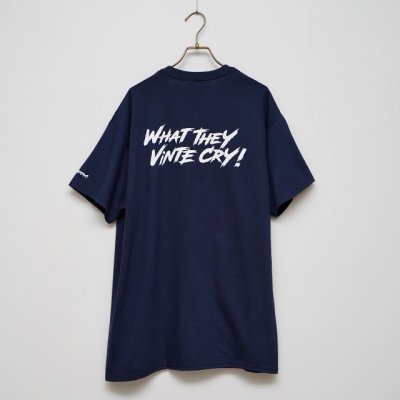 画像1: BOUNCE ORIGINAL｜バウンスオリジナル "WHAT THEY VINTE CRY." II S/S TEE｜NAVY