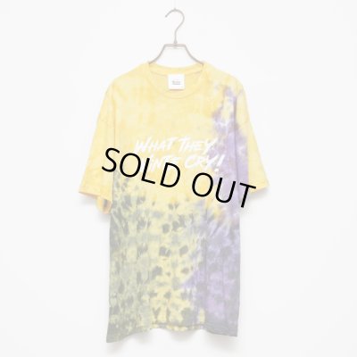 画像1: BOUNCE ORIGINAL｜"WHAT THEY VINTE CRY"II S/S TEE タイダイ染め｜YELLOW