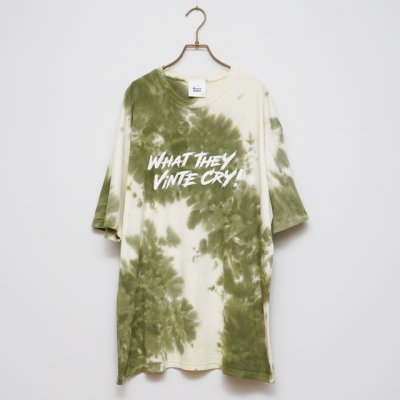 画像1: BOUNCE ORIGINAL｜"WHAT THEY VINTE CRY"II S/S TEE タイダイ染め｜GREEN