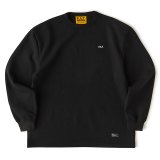 FAT｜WARMAL ワッフルカットソー｜BLACK