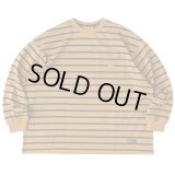 FAT｜MEGANDA ボーダーカットソー｜CAMEL