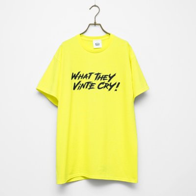 画像1: BOUNCE ORIGINAL｜ "WHAT THEY VINTE CRY." II S/S TEE｜NEON YELLOW