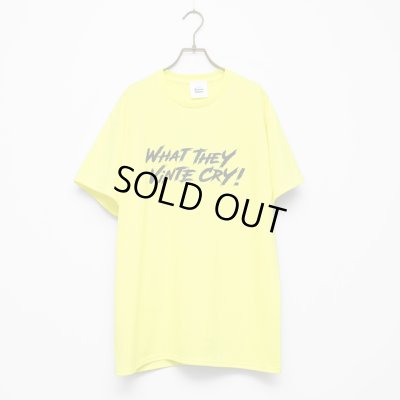 画像1: BOUNCE ORIGINAL｜ "WHAT THEY VINTE CRY." II S/S TEE｜NEON YELLOW