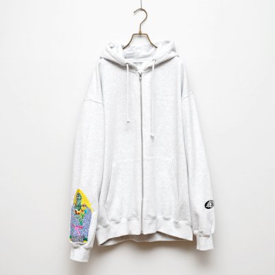 画像1: Hombre Nino｜ZIP UP HOODIE (LOGO)ジップパーカー｜GRAY