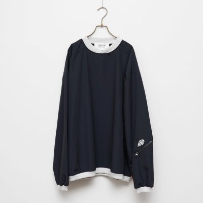 画像1: Hombre Nino｜NYLON PULL OVER SHIRT｜BLACK