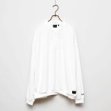 430fourthirty｜L/S HENRY NECK GRID THERMAL C&S サーマルカットソー｜WHITE