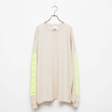 BOUNCE ORIGINAL｜バウンスオリジナル "デスデス" L/S TEE｜BEIGE×N.YELLOW