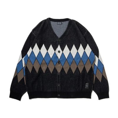 画像1: 430fourthirty｜ARGYLLE CARDIGAN カーディガン｜BLACK