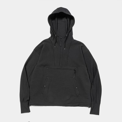 画像1: meanswhile｜UNEVEN FABRIC ANORAK PARKA｜OFF BLACK