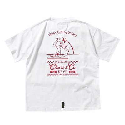 画像1: CHARI&CO｜WHO'S CUTTING ONIONS TEE｜WHITE