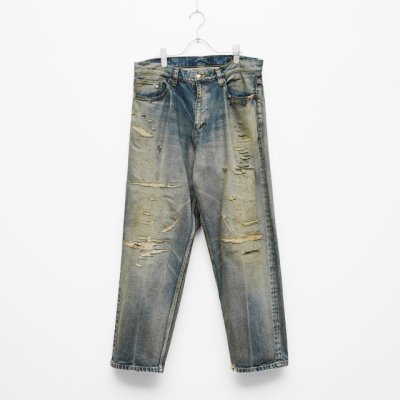 画像1: NEXUSVII.｜DAMAGED LOOSE DENIM PANTS｜INDIGO