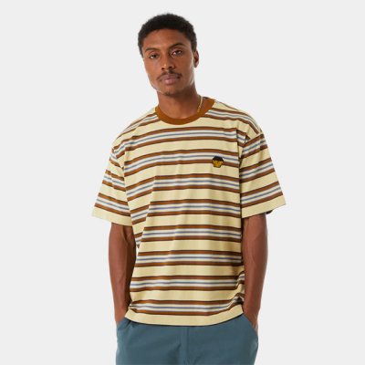 画像4: HUF｜BIG BLOCK STRIPE BOXY TOP｜CLAY