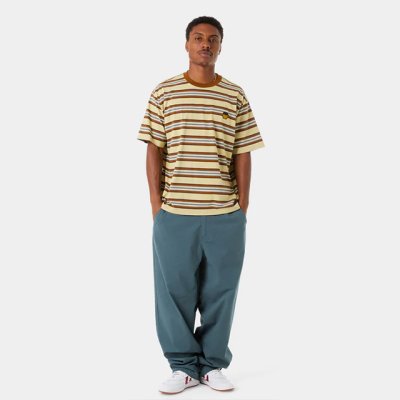 画像5: HUF｜BIG BLOCK STRIPE BOXY TOP｜CLAY