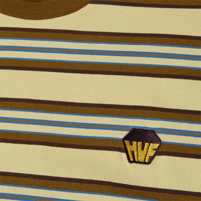 画像2: HUF｜BIG BLOCK STRIPE BOXY TOP｜CLAY