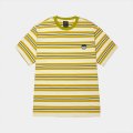 HUF｜BIG BLOCK STRIPE BOXY TOP｜PALE YELLOW