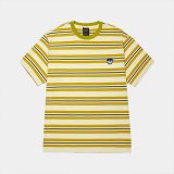 HUF｜BIG BLOCK STRIPE BOXY TOP｜PALE YELLOW