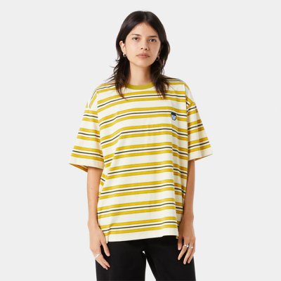 画像4: HUF｜BIG BLOCK STRIPE BOXY TOP｜PALE YELLOW