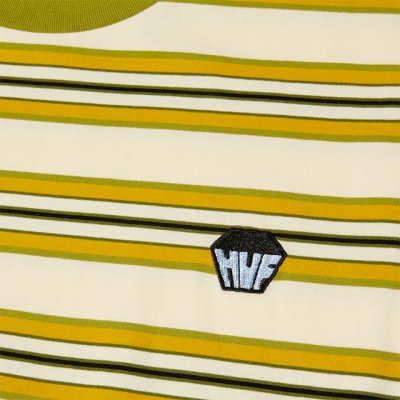 画像2: HUF｜BIG BLOCK STRIPE BOXY TOP｜PALE YELLOW