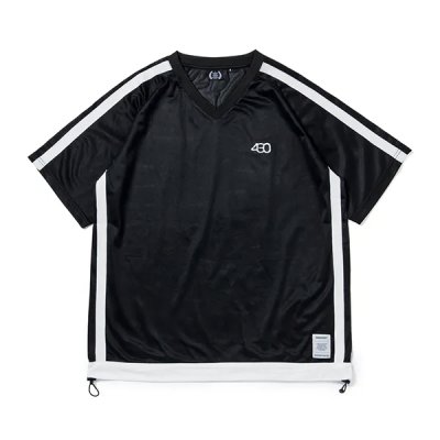 画像1: 430fourthirty｜MESH ATHLETIC JERSEY メッシュアスレチックジャージ｜BLACK