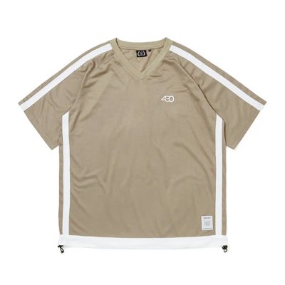 画像1: 430fourthirty｜MESH ATHLETIC JERSEY メッシュアスレチックジャージ｜GRAY BEIGE