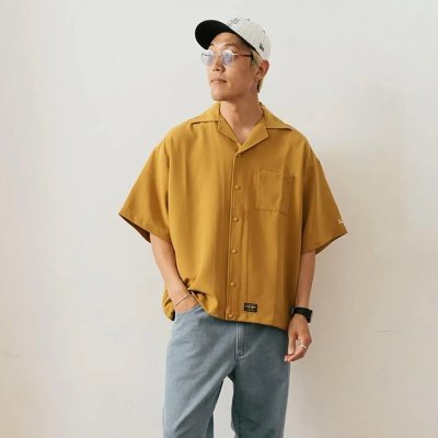 画像3: 430fourthirty｜S/S POLY OC WIDE SHIRT｜MUSTARD