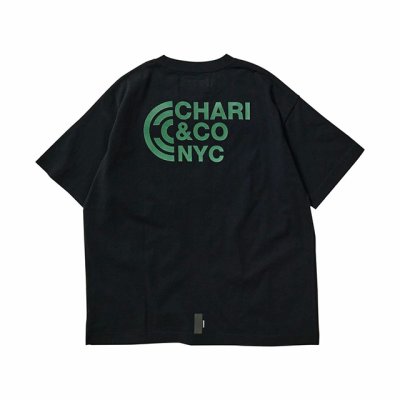 画像1: CHARI&CO｜PHYSICAL LOGO ON BACK TEE｜BLACK