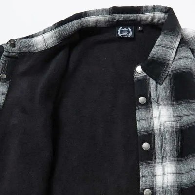 画像4: 430fourthirty｜L/S FLEECE LINER CHECK SHIRT フリースライナーシャツ｜BLACK