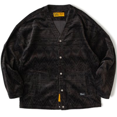 画像1: FAT｜NATIGAN カーディガン｜BLACK