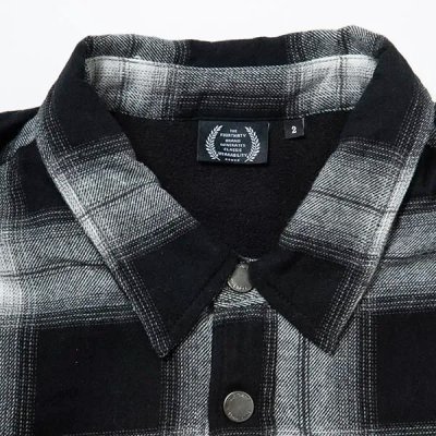 画像3: 430fourthirty｜L/S FLEECE LINER CHECK SHIRT フリースライナーシャツ｜BLACK