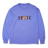 Hombre Nino｜L/S PRINT TEE (HANDS)｜VIOLET