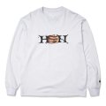 Hombre Nino｜L/S PRINT TEE (HANDS)｜WHITE