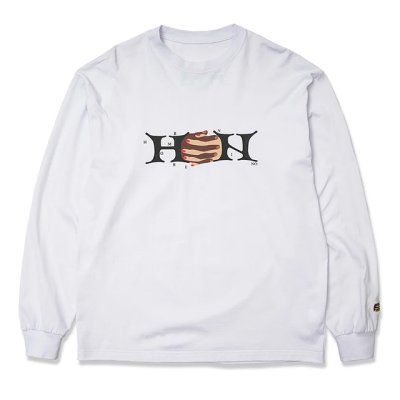 画像1: Hombre Nino｜L/S PRINT TEE (HANDS)｜WHITE