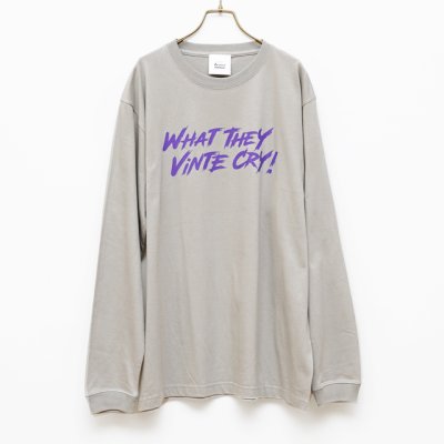 画像1: BOUNCE ORIGINAL|"WHAT THEY VINTE CRY." L/S TEE|GRAY