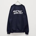 BOUNCE ORIGINAL｜"WHAT THEY VINTE CRY." II  SWトレーナー｜NAVY