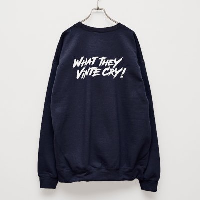画像1: BOUNCE ORIGINAL｜"WHAT THEY VINTE CRY." II  SWトレーナー｜NAVY