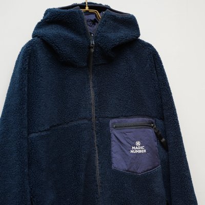 画像2: MAGICNUMBER｜REVERSIBLE RETRO BOA BALACLAVA PARKA｜NAVY