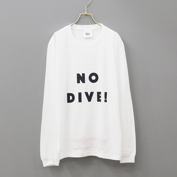 画像1: BOUNCE ORIGINAL｜バウンスオリジナル "NO DIVE" L/S TEE ロンT｜WHITE (1)