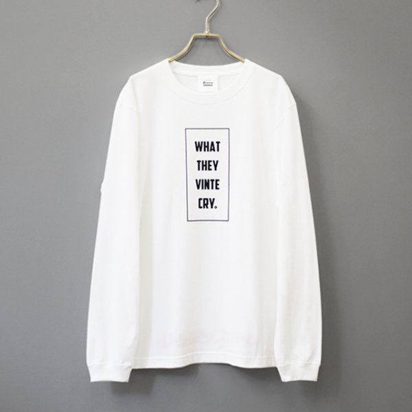 画像1: BOUNCE ORIGINAL｜バウンスオリジナル "WHAT THEY VINTE CRY." L/S Tシャツ ロンT｜WHITE (1)