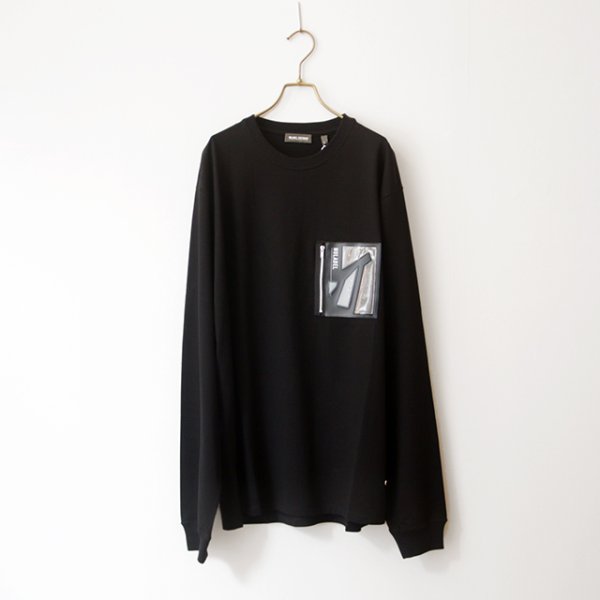 画像1: NULABEL｜WELDER POCKET TEE L/S｜BLACK (1)