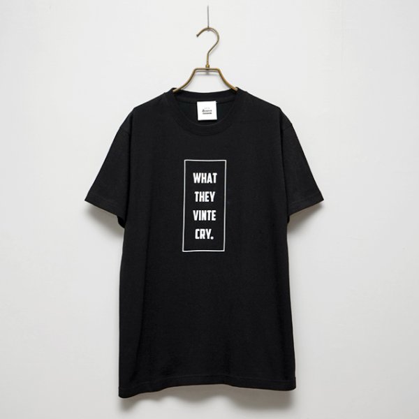 画像1: BOUNCE ORIGINAL｜バウンスオリジナル "WHAT THEY VINTE CRY." Tシャツ｜BLACK (1)