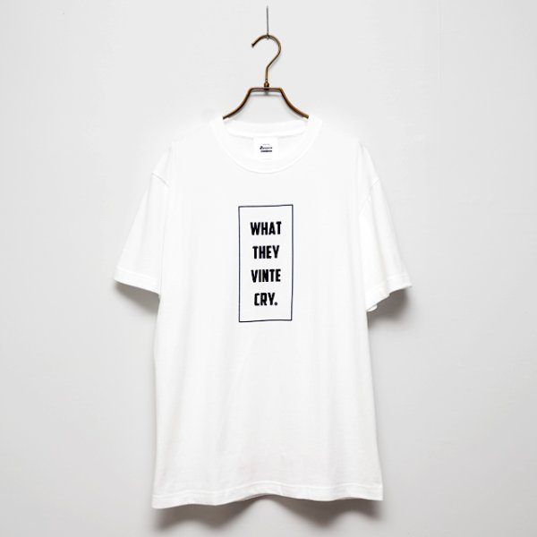 画像1: BOUNCE ORIGINAL｜バウンスオリジナル "WHAT THEY VINTE CRY." Tシャツ｜WHITE (1)