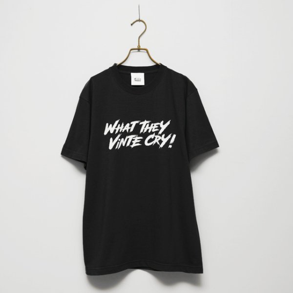 画像1: BOUNCE ORIGINAL｜バウンスオリジナル "WHAT THEY VINTE CRY." II Tシャツ｜BLACK (1)