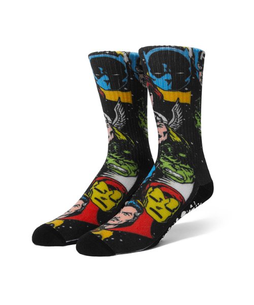 画像1: 【SALE】HUF X AVENGERS GALACTIC HEADS CREW SOCK (1)