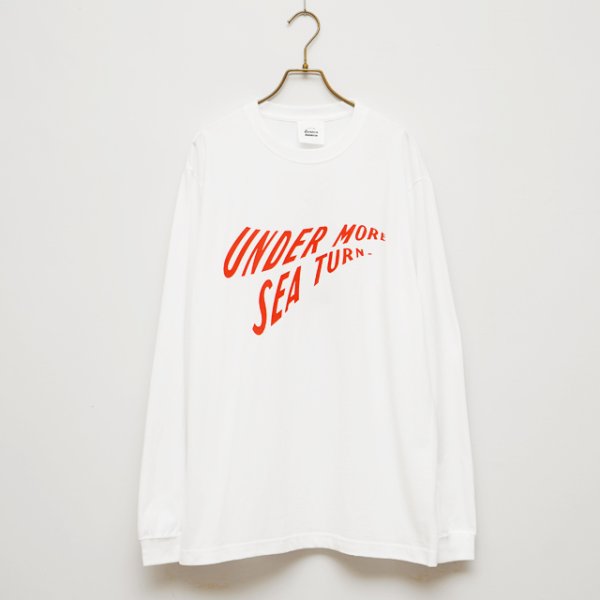 画像1: BOUNCE ORIGINAL｜バウンスオリジナル "UNDER MORE SEA TURN" L/S TEE｜WHITE×RED (1)